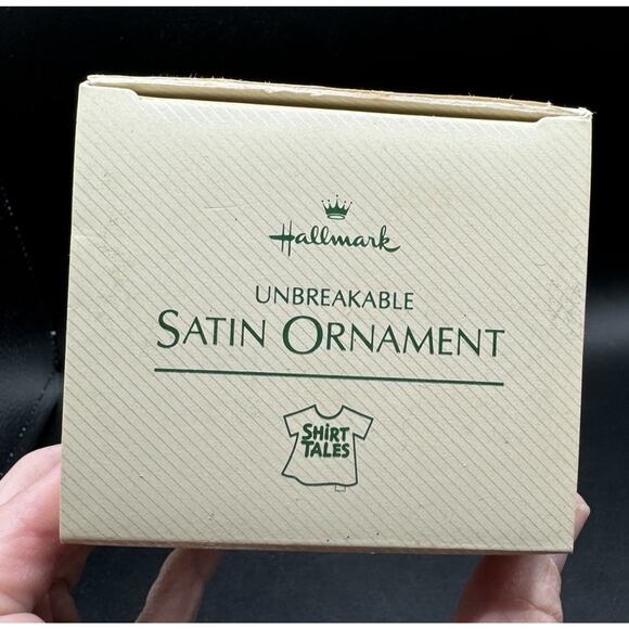 1980 Hallmark SHIRT TAILS Satin Ball Ornament Christmas Winter -Ball 2 - Picture 5 of 6